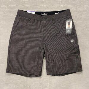 Hurley Hybrid 18" Walk Shorts Men's 30 x 7" Gray Beach Shorts Stretch Quick Dry